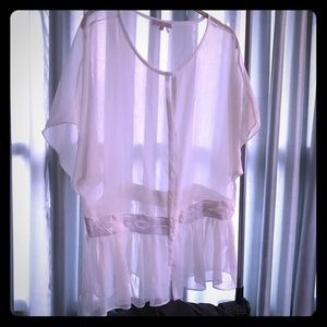 1. State Ecru Sheer Cover-up